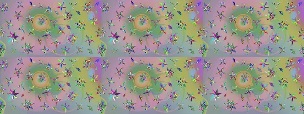 Çiçekler suluboya eskiz deseni. Raster Stili kumaş deseni.