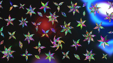 Çiçekli çiçek deseni, suluboya. Raster deseni. Küçük çiçekte güzel bir çiçek deseni..