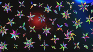 Çiçekli çiçek deseni, suluboya. Raster deseni. Süslü kumaş deseni.