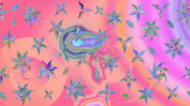 El çizimi çiçek çizimi deseni (fayans). Şirin çiçekli, desenli, pembe ve nötr renklerde renkli çizimler. Tekstil için suluboya çizim deseni.