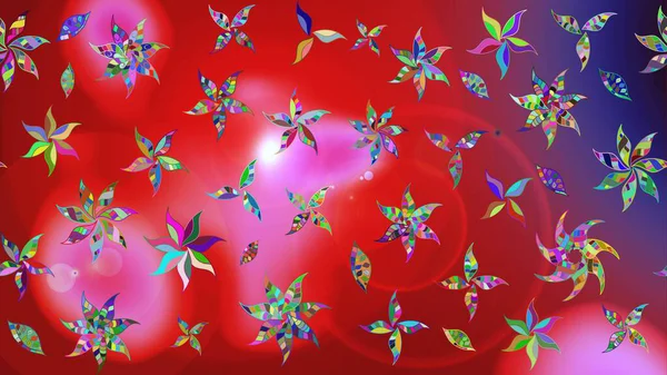 Eskiz arkaplan modeli. Kırmızı ve pembe yapraklı yabani çiçekler. Suluboya, elle çizilmiş. Raster illüstrasyonu.