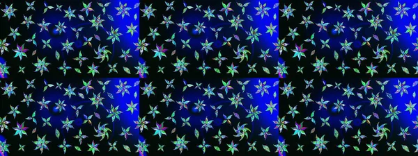 Renkli Bahar Teması eskiz kalıbı. Siyah ve mavi renkte çiçekler. Düz Çiçek Elementleri Tasarımı. Çiçek desenli eskiz, yaz çiçekleri..