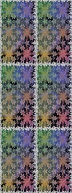 Flat hand drawn vintage collection. Raster golden. Backdrop, fabric, gold wallpaper. Golden pattern on gray and neutral colors with golden elements.