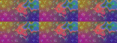 Raster deseni. Süslü kumaş deseni. Çiçekli çiçek deseni, suluboya..