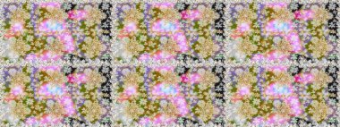 Dekoratif simetri arabesk. Tarafsız ve gri renklere altın. Kusursuz ortaçağ çiçek deseni. Raster illüstrasyonu. Doğum günü, davetiye ya da afiş için tebrik kartı.