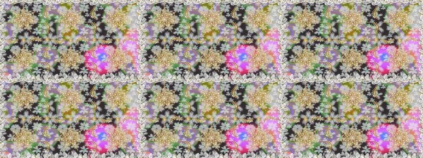 Gri ve nötr renklerde altın desenler ve altın elementler. Barok tarzında duvar kağıdı tasarımı için kusursuz damaske deseni arkaplanı. Süslü raster dekorasyonu.