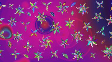 Zentangle soyut çiçekleri. Güzel kumaş deseni. Düz Çiçek Elementleri Tasarımı. Renkli Bahar Teması eskiz kalıbı. Karalama çiçeği. Raster illüstrasyonu.