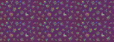 Raster Hip kumaş deseni. Eskiz Vintage Çiçek Deseni.