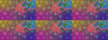 Raster deseni. Süslü kumaş deseni. Çiçekli çiçek deseni, suluboya..