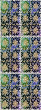 Klasik raster sarısı, kusursuz desen. Çiçek süsü kumaş deseni, cam, çiçek desenli metal gri ve nötr renklerde altın elementler..