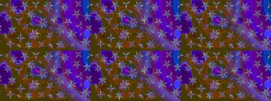 Çiçek deseni. Flower eskiz arka planı. Şatafatlı bahar bahçesi dokusu. Raster illüstrasyonu.