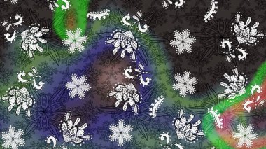 Yumuşak, bahar çiçekli arka plan. Çiçekli karalama şeklinde Raster çiçek deseni. Gri ve yeşil renkte çiçekler.