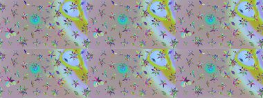 Çocuk stili. Çiçekli eskiz arkaplanı. Düz Çiçek Elementleri Tasarımı. Renkli Bahar Teması çizim şablonu.