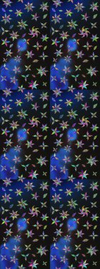 Gri ve mavi renkte güzel çiçekleri olan eskiz deseni, suluboya çiçek deseni, duvar kağıdı, kart veya kumaş için fayanslı. Raster..