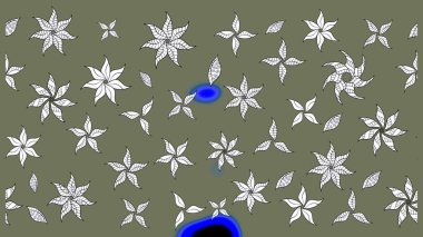 Tekstil tasarımı için yeşil ve beyaz renkli geleneksel halk çiçekleri buketi. Üzerinde gelincikler ve vadi zambakları olan renkli çiçek desenli nakış..