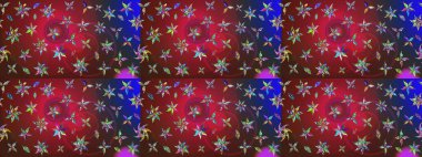 Kırmızı ve kahverengi renkte çiçekler. Renkli bahar temalı eskiz kalıbı. Düz Çiçek Elementleri Tasarım Raster illüstrasyonu. Çiçekli çiçek deseni, suluboya..