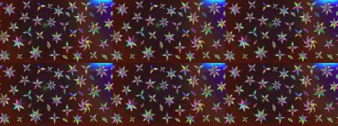 Kahverengi ve mor renkte manzaralı çiçek deseni. Üst manzara, yumuşak stil. Çiçek kompozisyonu, el boyası, hassas şablon. Sevgililer günü ve tebrik kartı konsepti için şık bir davet.