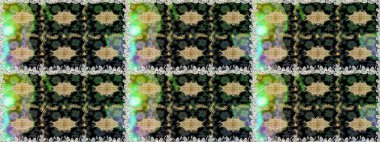 Çiçek deseni. Duvar kâğıdı barok, İspanyol kumaşı. Kusursuz raster arka plan. Kahverengi ve bej renklerde altın elementler. Şekil grafik deseni.