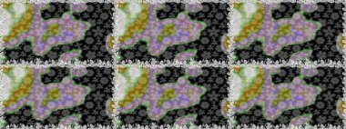 Çiçek deseni. Duvar kâğıdı barok, İspanyol kumaşı. Kusursuz raster arka plan. Kahverengi ve bej renklerde altın elementler. Şekil grafik deseni.