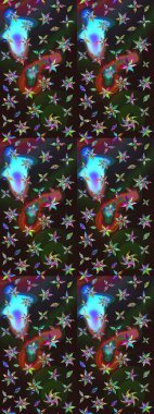 Sınır Kızılderili çiçekli paisley patten. Taslak süsleme izi. Etnik Mandala havlusu. Raster Henna tarzı. Tebrik kartı arkaplanı, boyama kitabı, arkaplan, tekstil için kullanılabilir.