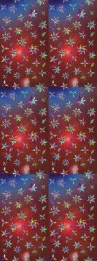 Küçük çiçekli yay deseni çiz. Suluboya tarzında kahverengi ve kırmızı renklerde. Raster illüstrasyonu.