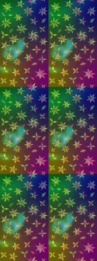 Renkli papatya deseni. Raster illüstrasyonu. Renklerde.