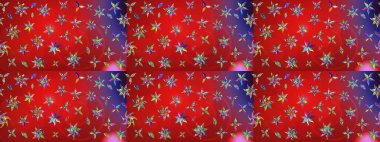 Çiçeksel fantezi tasarımı ve parlak bir arka plan çizimi. Renkli Bahar Teması eskiz kalıbı. Düz Çiçek Elementleri Tasarımı.