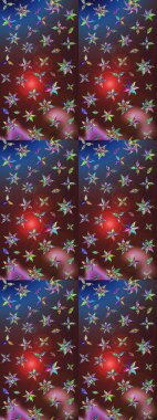 Yapraklı çizim şekli. Şirin, zarif çiçekler Raster illüstrasyonu. Poster ya da kapak için arka plan. Tekstil için figür. Davetiye ve kartpostal tasarımı için dekoratif çiçek unsurları.