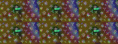 Bahar çiçekleriyle desenli dallı, çiçek siluetiyle renklendirilmiş desen. Raster deseni.