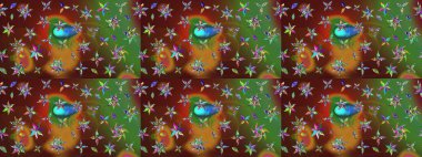 Eski usul küçük çiçekli şirin bir eskiz deseni. Moda arka planında parlak buketler. Kumaş, duvar kağıdı ve kağıt üzerine baskı yapmak için gelişen arka plan. Raster illüstrasyonu.