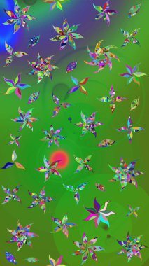 Çiçek desenli eskiz, yaz çiçekleri. Renkli çiçekler. Renkli Bahar Teması eskiz kalıbı. Düz Çiçek Elementleri Tasarımı.