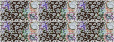 Şirin çiçekli, desenli, gri ve mor renklerde renksiz bir desen. Tekstil için dikişsiz suluboya desen. El çizimi çiçek pürüzsüz desen (taş)).