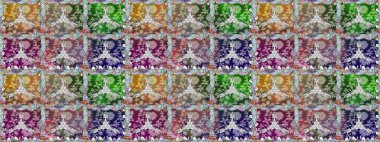 Tarafsız ve gri renklerde çiçekler. Raster illüstrasyonunda kusursuz çiçek deseni.