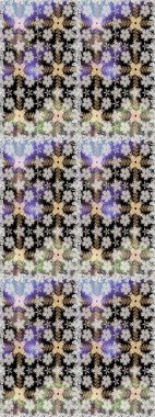 Güzel kumaş deseni. Raster illüstrasyonunda kusursuz çiçek deseni. Düz Çiçek Elementleri Tasarımı. Renkli Bahar Teması Kusursuz Arkaplan.