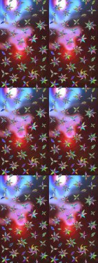 Suluboya çizim kalıbı. Dekorasyon ve tasarım için güzel bir desen. Moda baskısı. Çiçeğin suluboya çizimlerinin mükemmel deseni. Eski model. Raster illüstrasyonu.