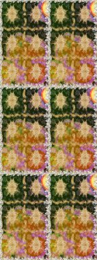 Çiçek deseni. Duvar kâğıdı barok, İspanyol kumaşı. Kusursuz raster arka plan. Kahverengi ve bej renklerde altın elementler. Şekil grafik deseni.