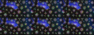 Raster illüstrasyonu. Gri ve mavi renkte çiçekler. Çiçek desenli eskiz, vuruşlar, sıçramalar, yaz çiçekleri..