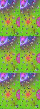 Yatak çarşafları, ceket, paket tasarımı, kumaş ve moda kavramları için tekstil baskısı. Çiçekleri, deniz kabukları, mandalaları ve suluboya efektleriyle donanma geçmişi. Çizim kalıbı etnik tasarım.