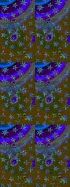 Renkli Bahar Teması eskiz kalıbı. Düz Çiçek Elementleri Tasarımı. Çiçekli eskiz arkaplanı. Çocuk stili.