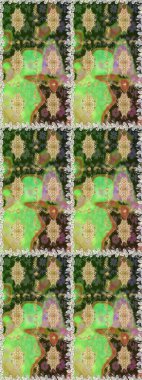 Çiçek deseni. Duvar kâğıdı barok, İspanyol kumaşı. Kusursuz raster arka plan. Kahverengi ve bej renklerde altın elementler. Şekil grafik deseni.