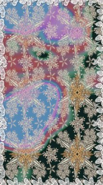 Tarafsız ve gri renklerde etnik çiçeklerle kusursuz bir desen. Raster Çiçek İllüstrasyon Şirin Tekstil.