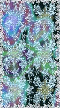 Klasik çiçek tasarımı elementleri. Raster illüstrasyonu. Tarafsız ve mavi kıvırcık çiçekler tarafsız ve mavi renklerde şekillenir.