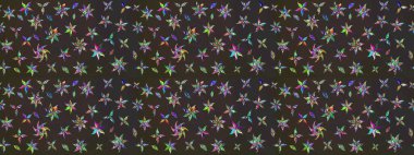 Raster illüstrasyonu. Çiçekli güzel suluboya desen. Gri ve kahverengi renklerde.