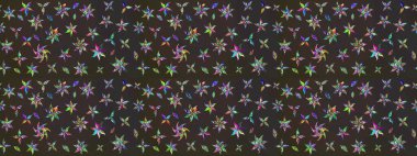 Raster illüstrasyonu. Çiçekli güzel suluboya desen. Gri ve kahverengi renklerde.