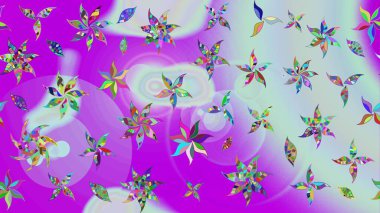 Tarafsız ve mor renkli çiçekler. Çiçekli çiçek deseni, suluboya. Düz Çiçek Elementleri Tasarımı. Renkli Bahar Teması eskiz kalıbı. Raster illüstrasyonu.