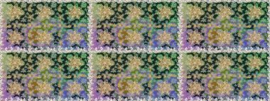 Tarafsız ve gri renklerdeki altın desenli altın elementler. Raster oryantal süs. Kusursuz altın desen.