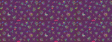 Nazik romantik baskı. Tatil havası. Raster güzel bir çiçek deseni çizmiş. Bahar mevsimi.