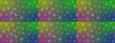 Düz Çiçek Elementleri Tasarımı. Çiçeksel fantezi tasarımı ve parlak bir arka plan çizimi. Renkli Bahar Teması çizim şablonu.