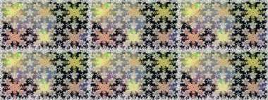 Altın rengi, kusursuz çizim. Raster geometrik arka plan. Gri ve nötr renklerde, altın çiçekli altın desenler. Senin tasarımın için, duvar kağıdı..