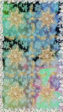 Paisleys zarif çiçek desenli arkaplan duvar kâğıdı çizimi klasik stil, modern 3D çizgili sanat eseri altın ve nötr desenli çiçek yaprakları ve süslemeleri..